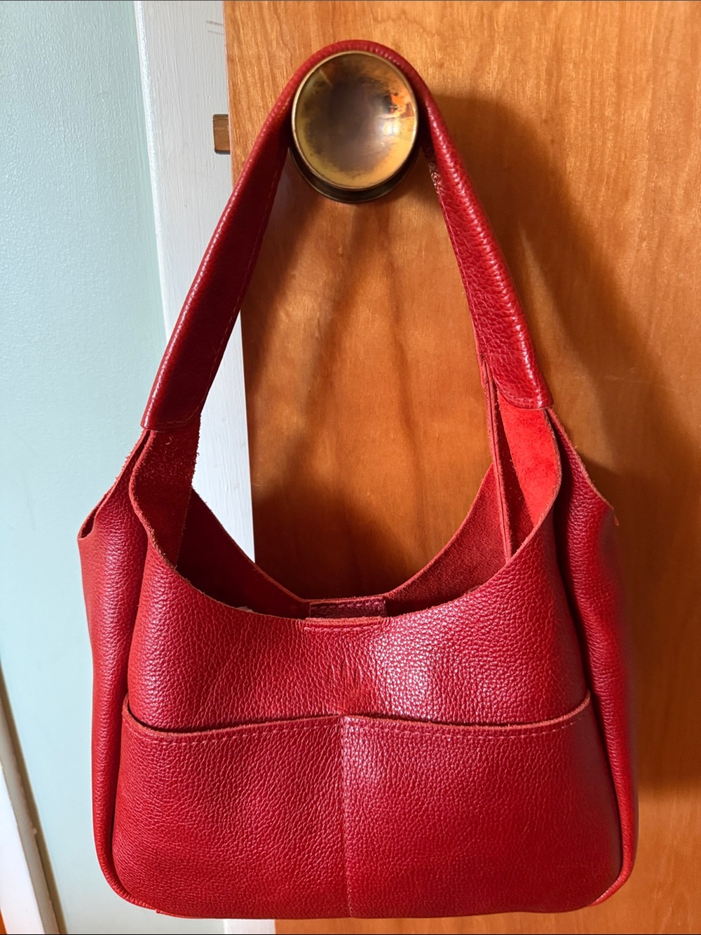 Portland Leather Goods Madison Shoulder Bag in Chili Red leather - Picture 5 of 5